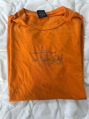 STUSSY vintage unisex men’s medium orange tee 1990s rare